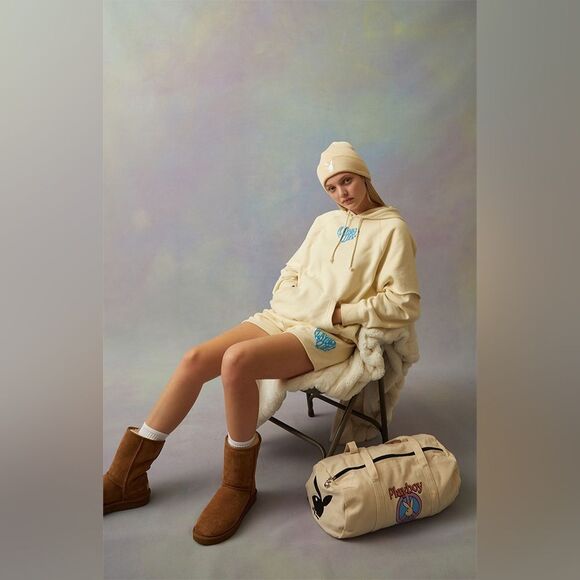 Playboy By Pacsun Club Layered Pullover Drawstring Hoodie Sweatshirt Leisure S - Picture 4 of 12